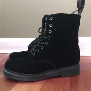 Dr. Martens Black Velvet Page boots